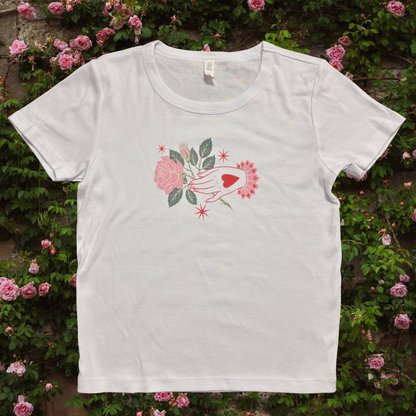 M - FLAWED Love Token Baby Rib Tee