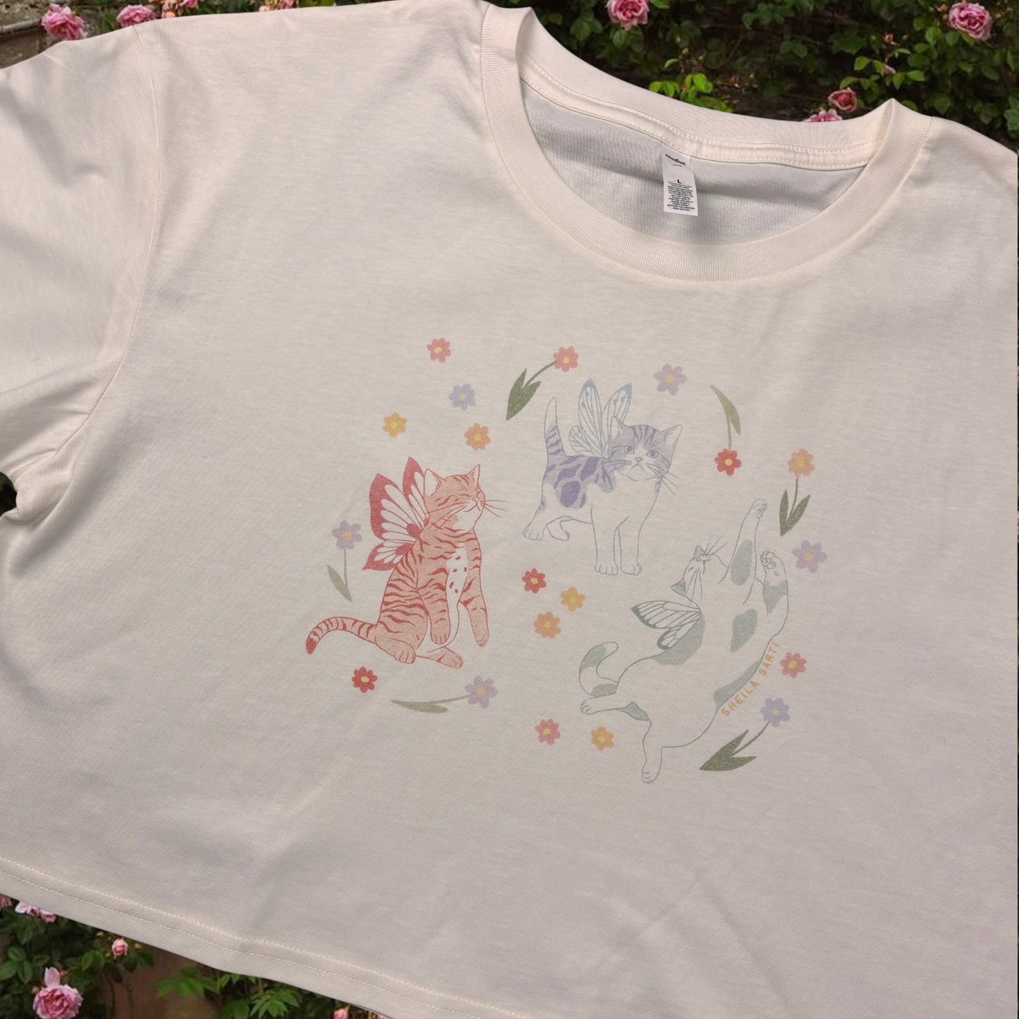 L - SAMPLE Fairy Kittens Crop