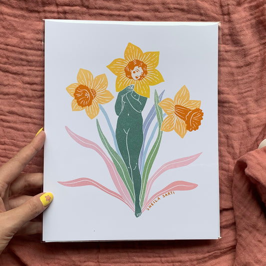 Daffodil Girl Print