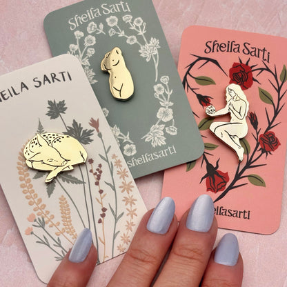 Bust Enamel Pin