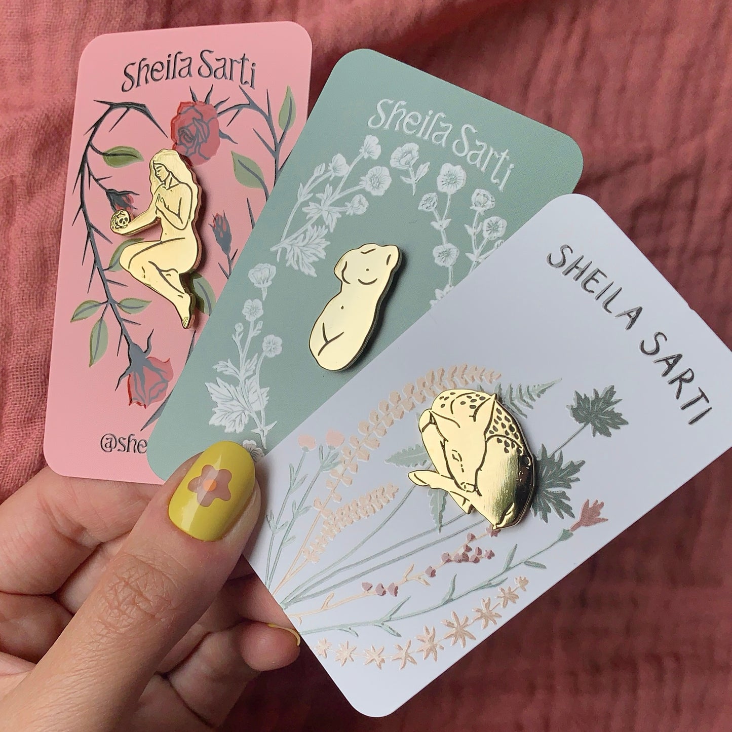 Bust Enamel Pin